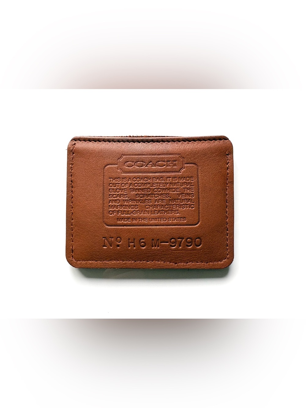 CUSTOM COACH Vintage City Bag British Tan Leather Creed Card Case ID Wallet 9790